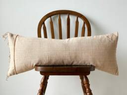 Hand Woven Natural Fiber Lumbar Pillow Cover - thumbnail 1