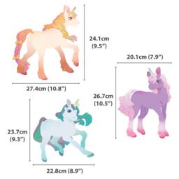 Unicorn Fabric Wall Decals, Rainbow, Stars, Nursery Decor - thumbnail 2