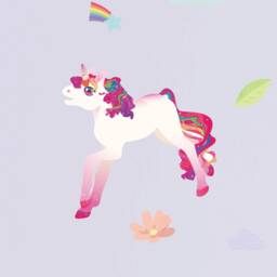 Unicorn Fabric Wall Decals, Rainbow, Stars, Nursery Decor - thumbnail 4