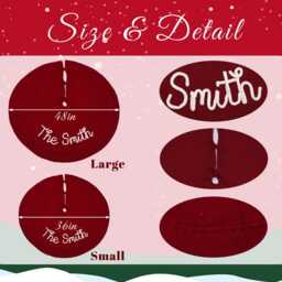 Custom Knitted Christmas Tree Skirt, Personalized Family Name Holiday Decor, Baby First Xmas Gift, Cozy Decoration - thumbnail 3