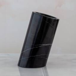 Handmade Black Marble Wine Bottle Holder Unique Rack - thumbnail 2