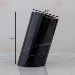 Handmade Black Marble Wine Bottle Holder Unique Rack - thumbnail 3