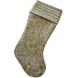 Rifle Paper Co Gold Metallic Fabric Christmas Stocking - thumbnail 2