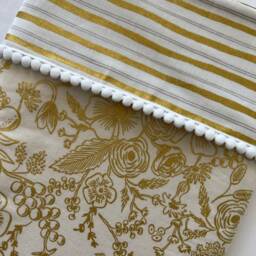 Rifle Paper Co Gold Metallic Fabric Christmas Stocking - thumbnail 3