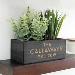 Gather, Home Personalized Planter Box, Custom Wood Indoor Planter, Box