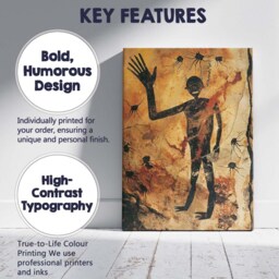 Prehistoric Cave Painting Primitive Human Figure Artwork Canvas Wall Art Print Decor Picture Ready To Hang - thumbnail 2