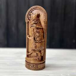 Fenrir, Fenris??lfr, Norse Pagan God Statue, For Asatru Altar Kit & Heathen Ritual - thumbnail 3