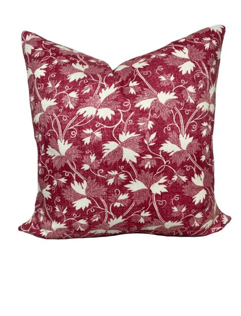 Thibaut Chester Anna French Raspberry Cushion Cover Pillow Double Sided - image 1