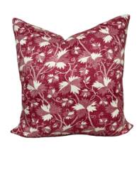 Thibaut Chester Anna French Raspberry Cushion Cover Pillow Double Sided - thumbnail 1