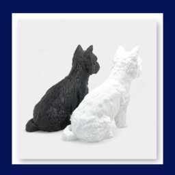 Ready To Post - West Highland Terrier/Scottie Dog Statue Ornament Custom Personalisation White Or Black - thumbnail 2