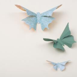 3D Butterfly Wall Decor Cute Nursery Decor, Baby Shower, Home Wedding - Spruce Green & Aqua Damask - thumbnail 2