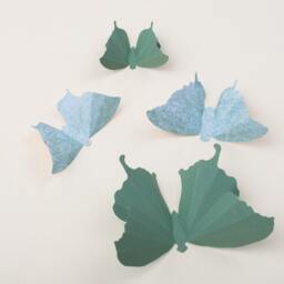 3D Butterfly Wall Decor Cute Nursery Decor, Baby Shower, Home Wedding - Spruce Green & Aqua Damask - thumbnail 3