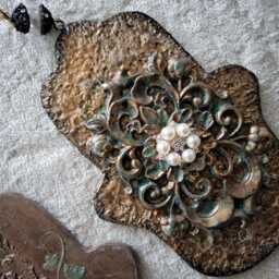 Handmade Stone Hamsa Wall Hanging Unique Home Decor - thumbnail 4