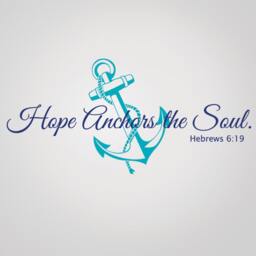 Hope Anchors The Soul Wall Decal - Hebrews 619 Vinyl Wall Decal Scripture Bedroom Decor - thumbnail 2