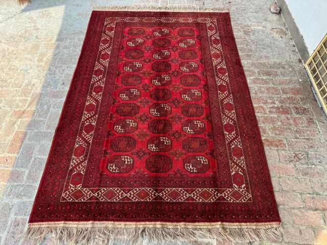 6x9 Large Afghan Ersari Wool Rug - Rare Handwoven Tribal Pattern Traditional Oriental Floor Carpet For Living Room, Dining Space Or Studio - image 1