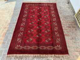 6x9 Large Afghan Ersari Wool Rug - Rare Handwoven Tribal Pattern Traditional Oriental Floor Carpet For Living Room, Dining Space Or Studio
