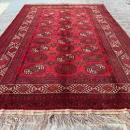6x9 Large Afghan Ersari Wool Rug - Rare Handwoven Tribal Pattern Traditional Oriental Floor Carpet For Living Room, Dining Space Or Studio - thumbnail 2