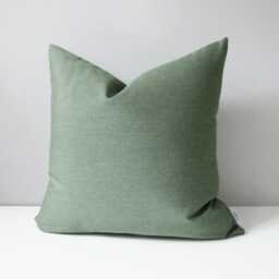 Decorative Fern Green Sunbrella?? Outdoor Throw Pillow Cover, Modern Cushions - thumbnail 1