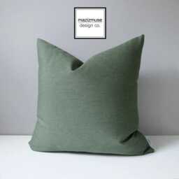 Decorative Fern Green Sunbrella?? Outdoor Throw Pillow Cover, Modern Cushions - thumbnail 4