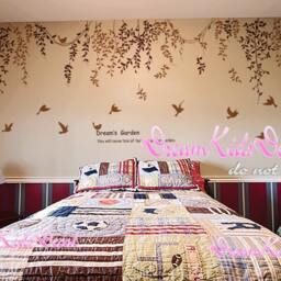 Tree Wall Decal Nature Vines, Birds, Kids Room Decor - thumbnail 3