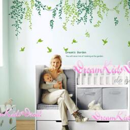 Tree Wall Decal Nature Vines, Birds, Kids Room Decor - thumbnail 2