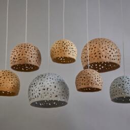 Pendant Lights. 7 Shades Chandelier. Ceramic Lamps. Hanging Chandelier Lighting - thumbnail 3
