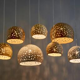 Pendant Lights. 7 Shades Chandelier. Ceramic Lamps. Hanging Chandelier Lighting - thumbnail 2