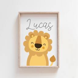 Lion Print, Safari Nursery, Boys Nursery Kids Wall Art, Playroom Decor, Jungle, Wild & Free, Adventure Prints, Animal Decor - thumbnail 1
