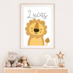 Lion Print, Safari Nursery, Boys Nursery Kids Wall Art, Playroom Decor, Jungle, Wild & Free, Adventure Prints, Animal Decor - thumbnail 2