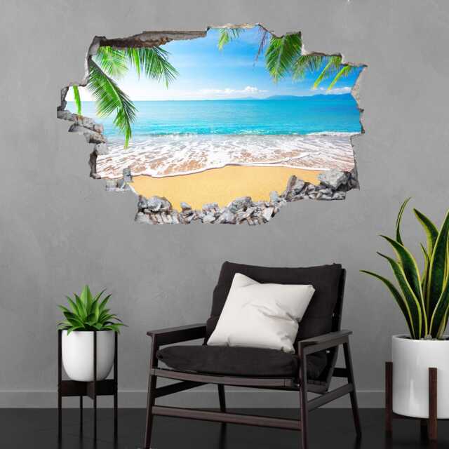 Tropical Beach Palm Tree Wall Sticker Mural Decal Poster Print Art Home Office Decor Dc12 - image 1