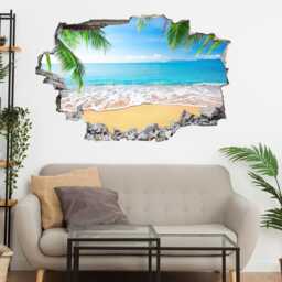 Tropical Beach Palm Tree Wall Sticker Mural Decal Poster Print Art Home Office Decor Dc12 - thumbnail 2