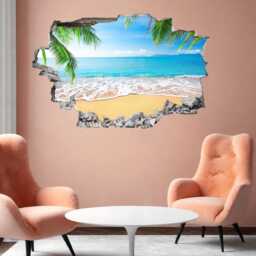 Tropical Beach Palm Tree Wall Sticker Mural Decal Poster Print Art Home Office Decor Dc12 - thumbnail 3