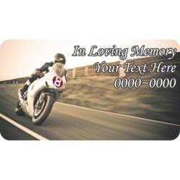 Street Bike Moto in Loving Memory Full Color Rounded Rectangle 003 Custom Vinyl Wall Decal Or Car Sticker - Ilmfullcolorroundrectangle003Et