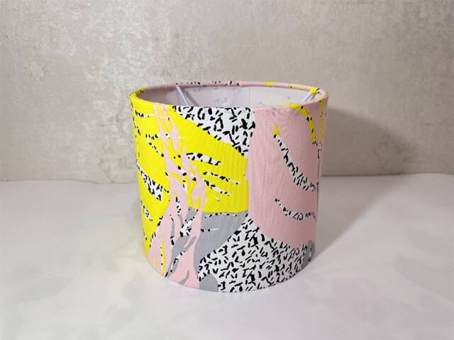Lamp Shade With An Abstract Pattern, Pink Shades, Kids Drum Lampshades For Table Lights Wall & Pendant Lights - image 1