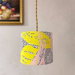 Lamp Shade With An Abstract Pattern, Pink Shades, Kids Drum Lampshades For Table Lights Wall & Pendant Lights - thumbnail 2