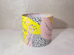 Lamp Shade With An Abstract Pattern, Pink Shades, Kids Drum Lampshades For Table Lights Wall & Pendant Lights