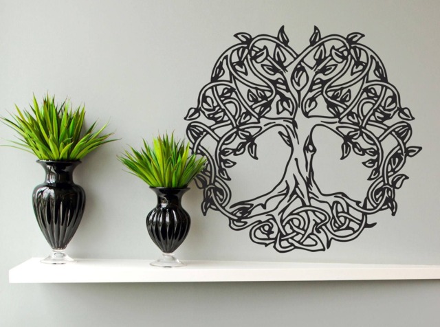 Celtic Tree Of Life Wall Decal Inspirational Symbol Sticker Se031 - image 1