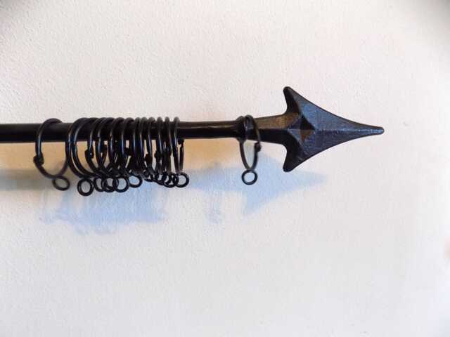 Curtain Rail Set-Uphandcrafted in The Uk.wrought Iron - Forge Steel + Free Fixing Kit - image 1