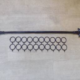 Curtain Rail Set-Uphandcrafted in The Uk.wrought Iron - Forge Steel + Free Fixing Kit - thumbnail 3