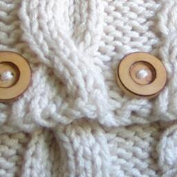Chunky Celtic Inspired Cable Knit Pillow Cover 12x12 Inches - thumbnail 2