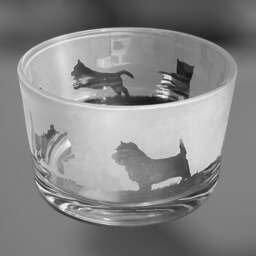 Cairn Terrier Bowl - Clear Glass Bowl With Cairn Terrier Frieze Design Perfect For Tealight Or Floating Candles Dish - thumbnail 4