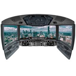 Vwaq Airplane Cockpit Wall Decal Mural - City - Cp23 - thumbnail 2