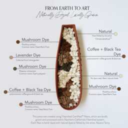 Handwoven Wool Wall Art Terracotta Clay Frame, Mushroom & Plant Dye - thumbnail 3