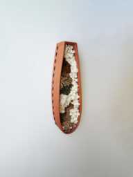Handwoven Wool Wall Art Terracotta Clay Frame, Mushroom & Plant Dye