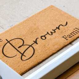 Personalized Family Name Doormat - Housewarming Gift Custom Welcome Mat - thumbnail 2