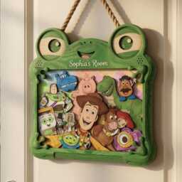 Personalized Toy Story Wall Decor, Custom Name Kids Room Sign, Woody Buzz Lightyear Bedroom Art, Nursery Decor - thumbnail 2