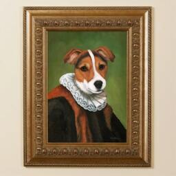 Jack Russell, Dog Portrait Print, Dogs in Clothes Wall Art, Anthropomorphic - thumbnail 2