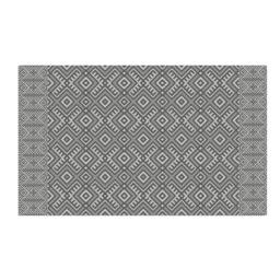 Free Shipping Kilim Pattern Decorative PVC Vinyl Mat Linoleum Rug - Gray- K-211 - thumbnail 3
