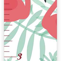 Custom Growth Chart - Ruler Kids -Tropical Growth Chart Tropical Nursery Decor Free Shipping Flamingo - thumbnail 2