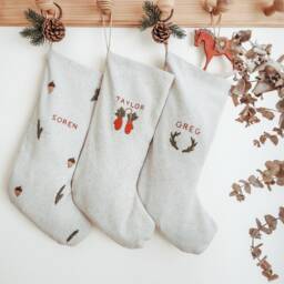 Personalized Christmas Santa Stocking/Custom Name Stocking /Christmas Embroidered Stocking/Fringe Family Christmas - thumbnail 3